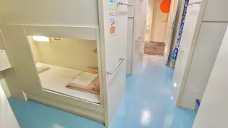 Cheapest Capsule Hotel on Japan's Overnight  Ferry. 21 Hour Journey. Tokyo Kyushu Ferry "Suzuran".