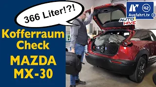 Kofferraum-Check: Mazda MX 30 - was passt in den Kofferraum? Fahrrad? Leiter? Koffer? Taschen?