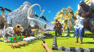 FPS Avatar in Space Rescues Space Kaiju Monsters and Fights Animals - Animal Revolt Battle Simulator