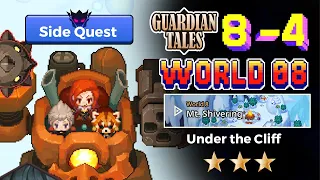 Guardian Tales World 8 - Mt Shivering 8-4 Side quest Under the cliff Game play ⭐⭐⭐ 가디언테일즈 守望者传说