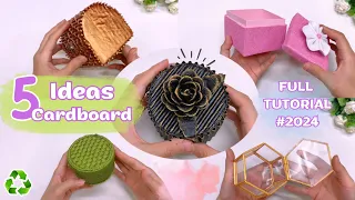 Don't throw away the cardboard! 5 ideas storage jewelry box 🎁from cardboard Beautiful but Low Cost