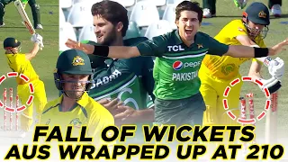 Aussies Fall of Wickets | Australia Bowled Out for 210 Against Pakistan at Lahore | ODI | PCB | MM2A
