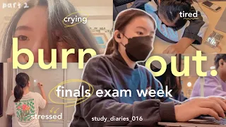 study diaries | burnout — finals exam week study vlog