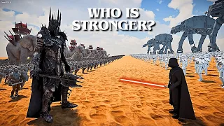 Who is stronger? 200,000 Sauron`s army VS Darth Vader`s 1500 army
