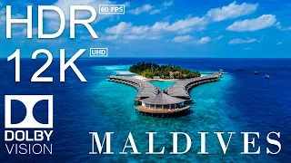 12K HDR 60FPS DOLBY VISION - Maldives Scenic Relaxation Film with Amazing Epic Cinematic Music