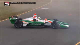 Indycar 2018: Portland All Crashes Compilation