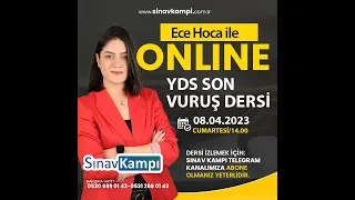 YDS SON VURUŞ DERSİ I ECE HOCA