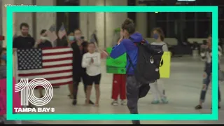Welcome home: Olympic gold medalist Anastasija Zolotic greeted with cheers, applause