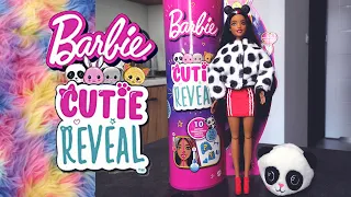 💗 Распаковка обзор куклы Барби Кьюти Ревил Панда 🐼 Barbie Cute Reveal Panda plush costume REVIEW 💗