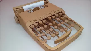 Handmade: how to make a Typewriter  from Cardboard