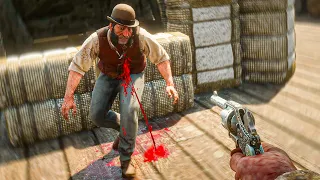 Red Dead Redemption 2 - Showcase Realistic Brutal Ragdoll Kills Moments #4
