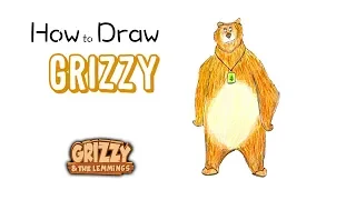 How to Draw Grizzy from Grizzy and the Lemmings