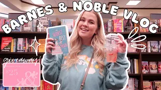 BARNES & NOBLE VLOG - SHOP WITH ME + BOOK HAUL & GIVEAWAY! | Paige Koren
