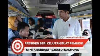 Presiden Beri Kejutan Buat Pemudik di Terminal Baranangsiang Bogor