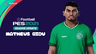 Matheus Bidu pes 2021 How to creat/Como Fazer