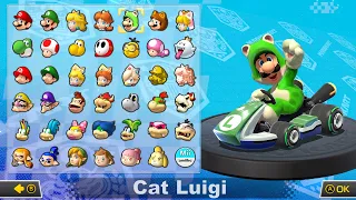 What if you play Cat Luigi in Mario Kart 8 Deluxe (Mushroom Cup) (4K)