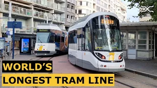 Longest tram line in the world | Coastal Tram |  Kusttram | Langste tramlijn ter wereld | Belgium