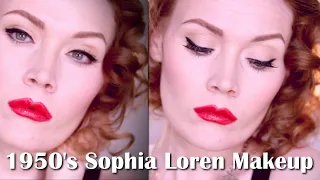1950s Sophia Loren Makeup look