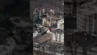 Drone Footage of Irpin city, Ukraine after Russian bombing 🇺🇦#shorts#Ukraine#Irpin#russian