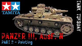 Tamiya Panzer 3, Ausf N. Part 2 Painting | Continuing the 1/35 Tamiya nostalgia build