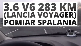 Lancia Voyager 3.6 V6 283 KM (AT) - pomiar spalania