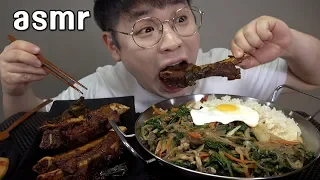 먹방창배tv 잡채밥과 대왕갈비찜 조합은 실패가없다 stir fried vegetables rice Braised Short Ribs mukbang koreanfood asmr