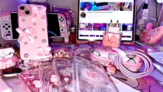 Aesthetic unboxing accessories to iPhone 15 plus + apple watch accessories and other. Kawaii cozy