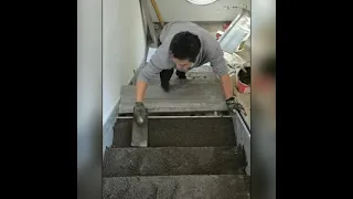 Install stairs using marble