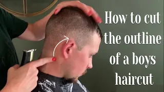 How to cut the outline of a boys haircut - how to cut short hair | haircut for men