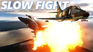 A4 Skyhawk Vs AV-8B Harrier Dogfight | DCS World