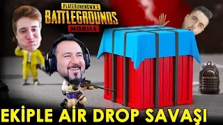 EKİPLE MOBİLE PUBG OYNUYORUZ VE AİR DROP SAVAŞI VERDİK! | PUBG MOBILE