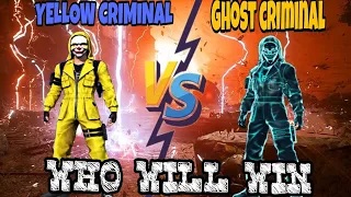 Yellow Criminal Vs Ghost Criminal 1 Vs 1 Op Gameplay 10 Slap Challenge 😂- Garena Free Fire