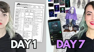 I did a 7-day D&D character development challenge