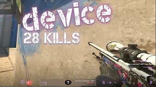 device CARRIES FACEIT MIRAGE🔥( 28 KILLS )