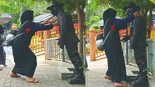 Don't just hug!!! living statue prank..!!!