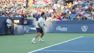 Roger Federer defeats Alex Bogomolov, Jr. at the Western & Southern Open