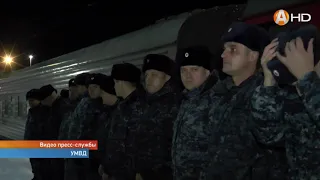 В Мурманск из служебной командировки на Северный Кавказ вернулись сотрудники полиции