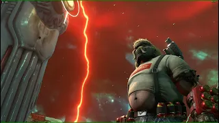 Doom Eternal Khan Makyr Boss Fight in Mullet Slayer Skin