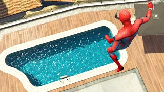 GTA 5 Epic Ragdolls | SPIDERMAN Jump Fail Ep.106 (Euphoria Physics)