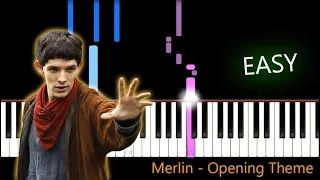 Merlin - Opening Theme | EASY Piano Tutorial by Russell