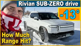 Rivian SUB-ZERO Drive! How does EXTREME COLD affect range? | Rivian Dad