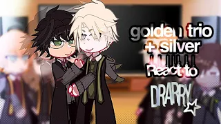 ! ☆ the golden trio + silver trio react to drarry/ # : harry potter╏drarry /pansmione/blairon(13+)