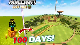 I Survived 100 Days on 3 LAYERS OF DIRT in Minecraft Harcore!