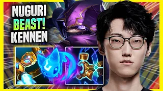 NUGURI IS A BEAST WITH KENNEN IN KR SOLOQ! - FPX Nuguri Plays Kennen TOP vs Lucian!