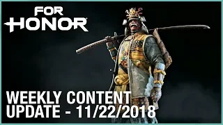 For Honor: Week 11/22/2018 | Weekly Content Update | Ubisoft [NA]