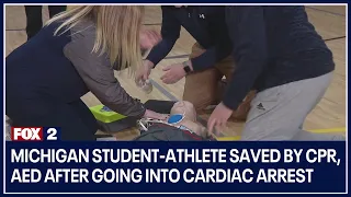 Michigan student-athlete saved by CPR, AED after going into cardiac arrest