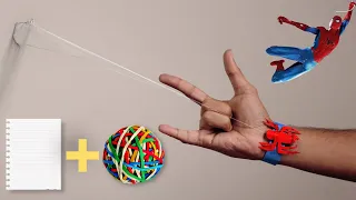 How to make Easy SPIDER MAN Web Shooter With PAPER And RUBBER BAND