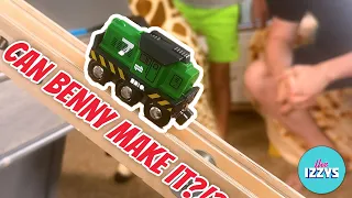 Can Benny the Brio Make It Up the Steep Road? Hilarious DIY Track Test!