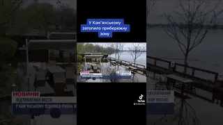 Затопило прибережну територію! У Камʼянському піднявся рівень води #новини #дніпро #україна