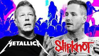 JAMES HETFIELD AND COREY TAYLOR DISCUSSING THE SIMILARITIES BETWEEN METALLICA AND SLIPKNOT - RARE